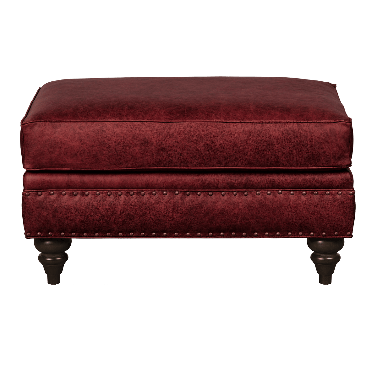 Ulrika Genuine Leather Ottoman - Made in U.S.A. - Coja