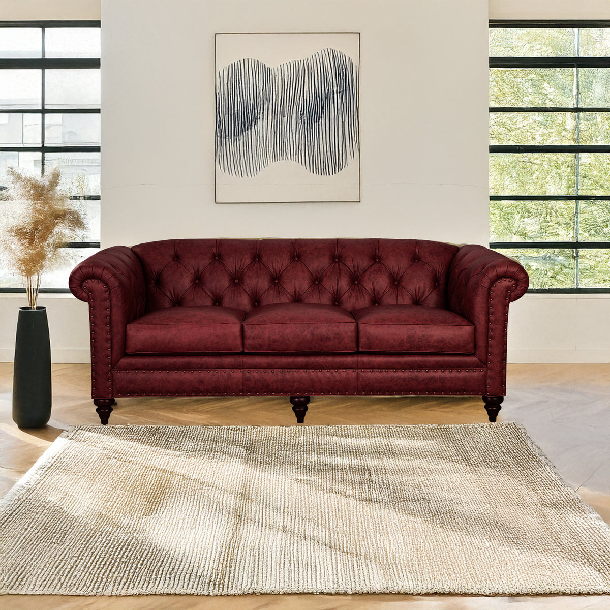 Ulrika Genuine Leather Sofa - Made in U.S.A. - Coja