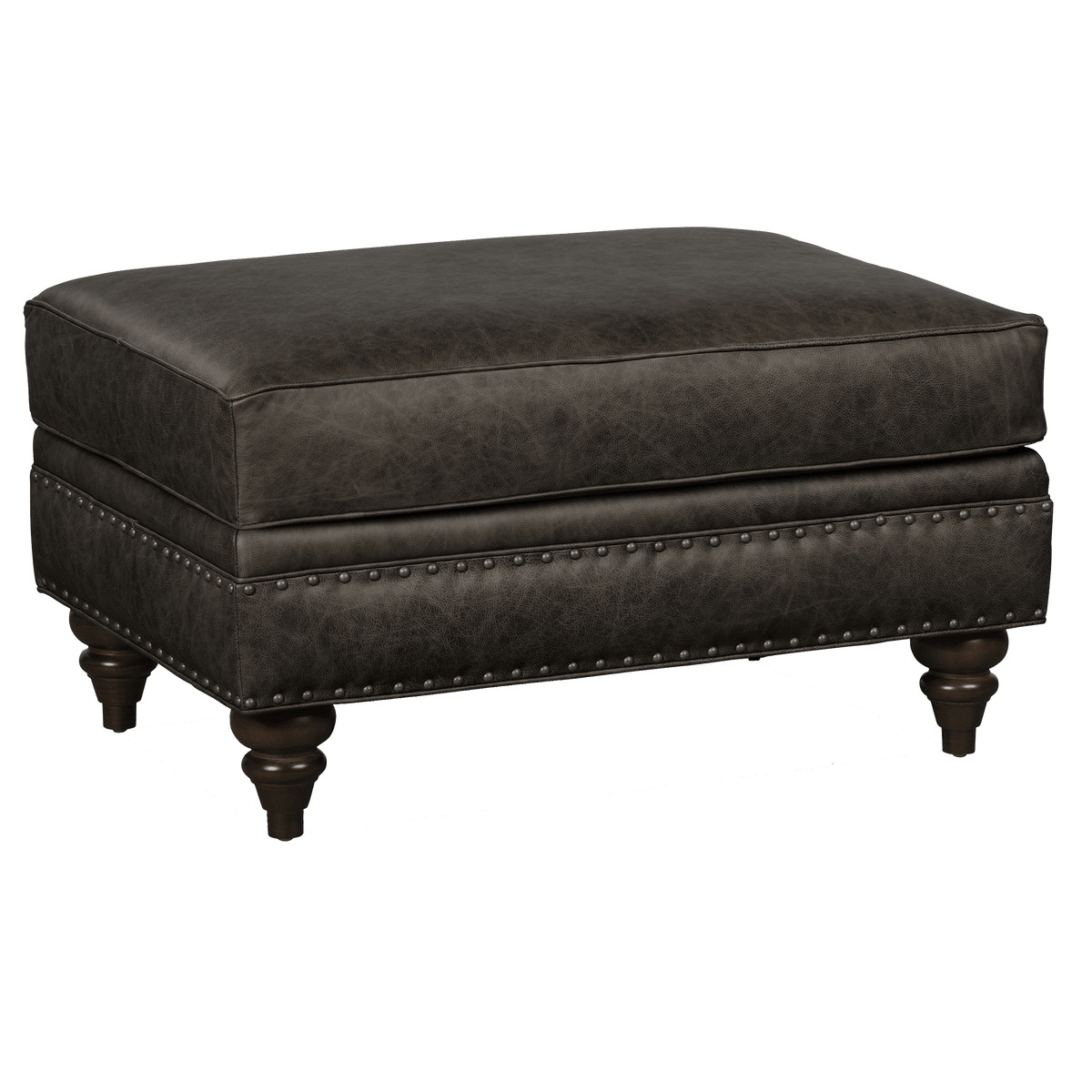 Ulrika Genuine Leather Ottoman - Made in U.S.A. - Coja