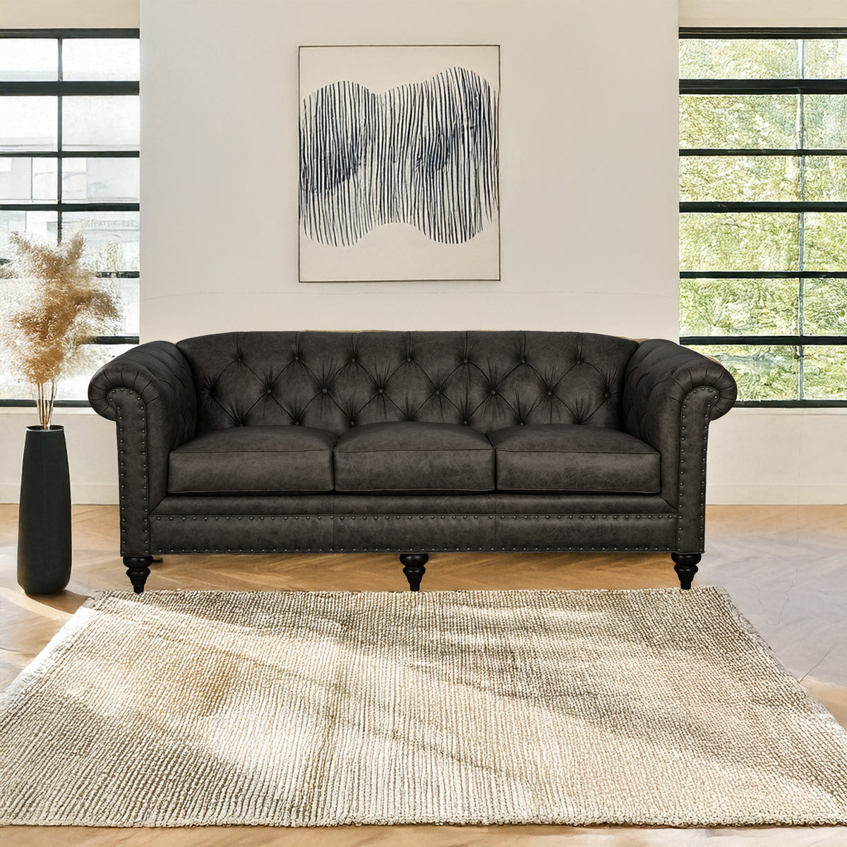 Ulrika Genuine Leather Sofa - Made in U.S.A. - Coja