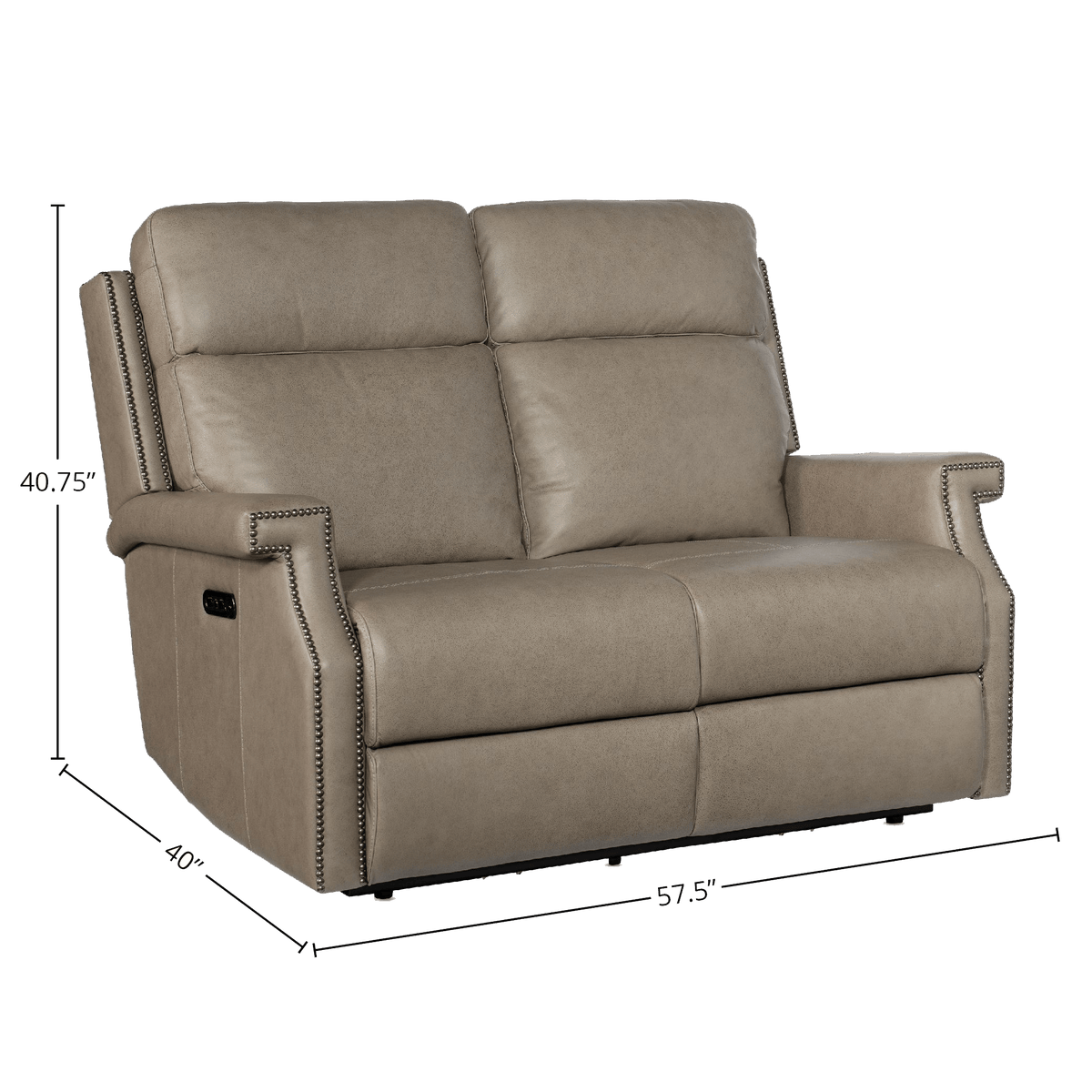 Veliko 57.5&quot; Wide Upholstered Leather Loveseat - Coja