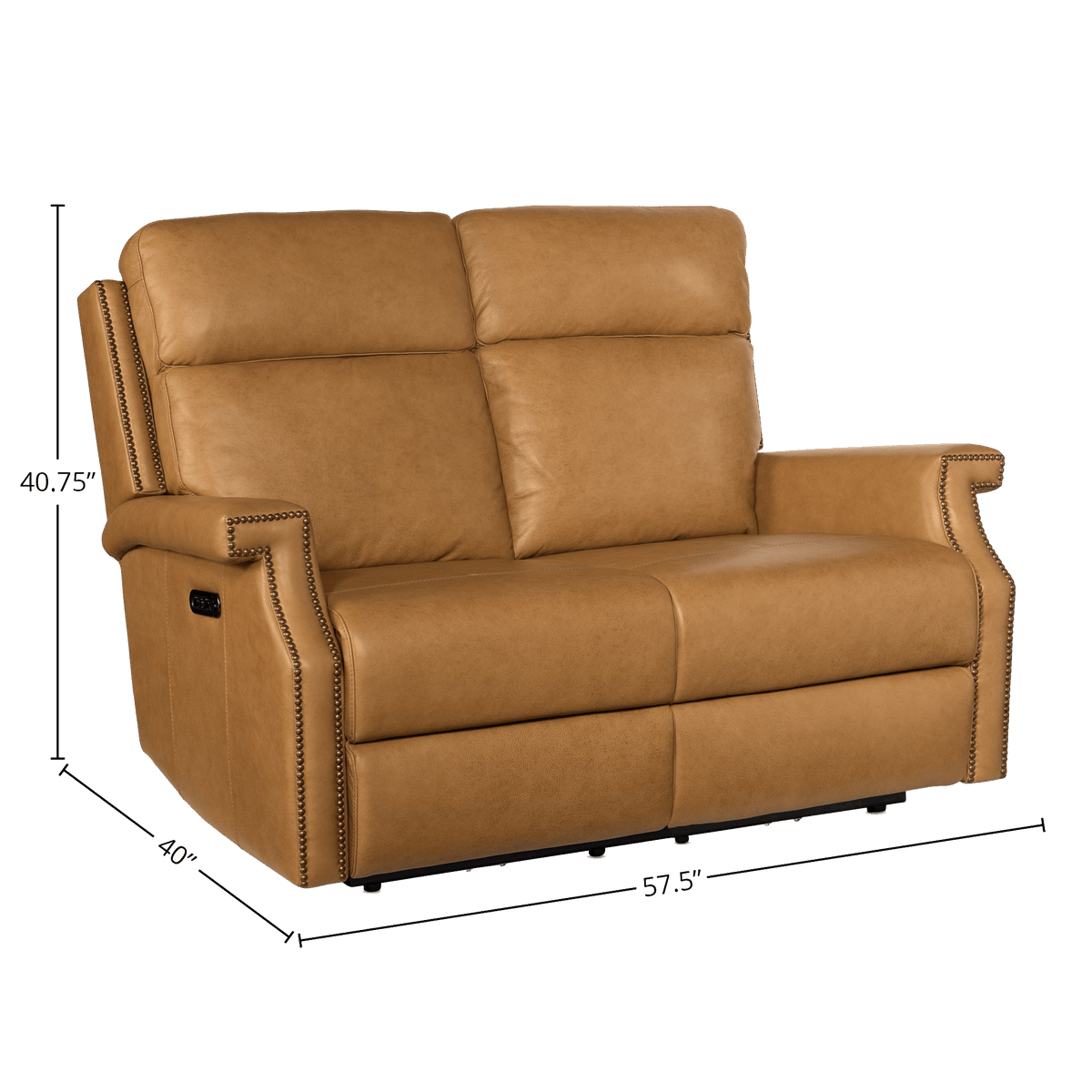 Veliko 57.5&quot; Wide Upholstered Leather Loveseat - Coja