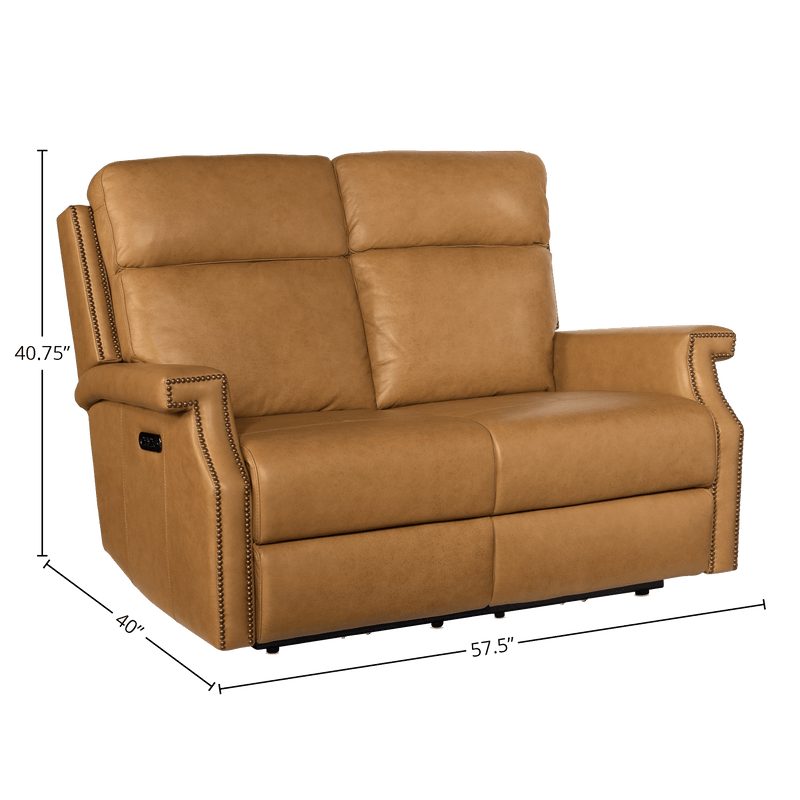 Veliko 57.5" Wide Upholstered Leather Loveseat - Coja