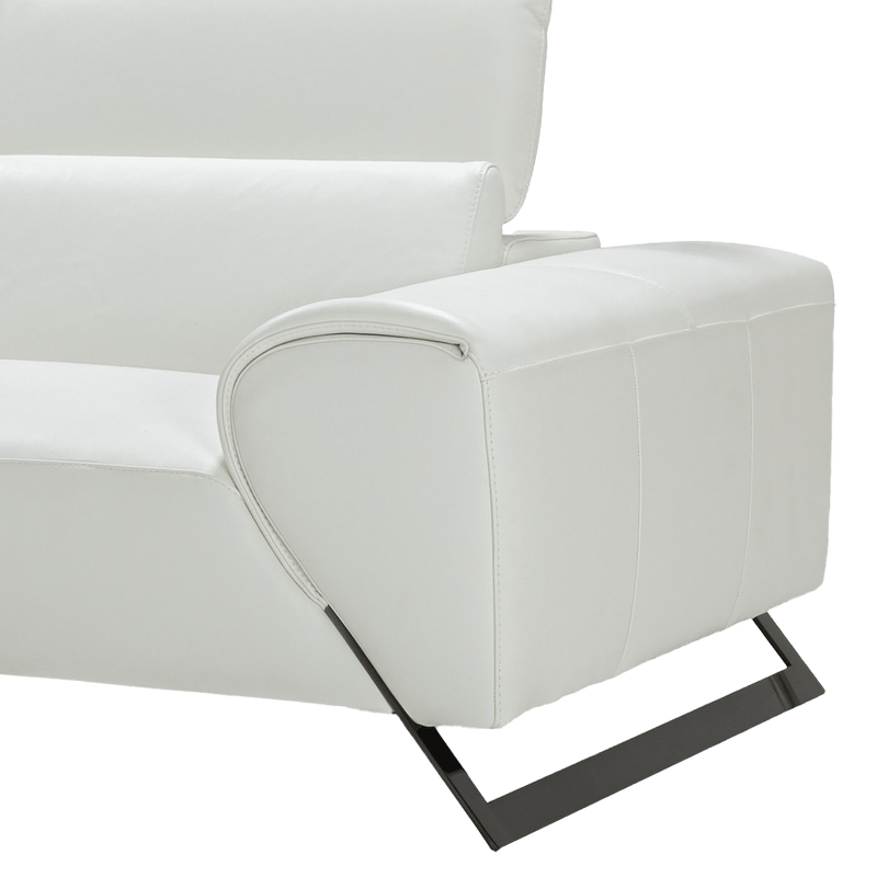 Vesuvio Sculptural Italian Leather Sectional – White - Coja