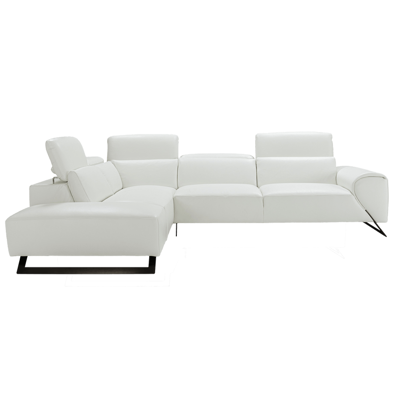 Vesuvio Sculptural Italian Leather Sectional – White - Coja