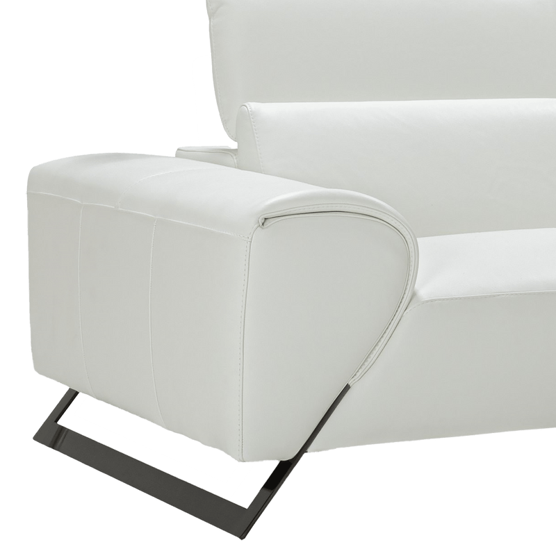 Vesuvio Sculptural Italian Leather Sectional – White - Coja