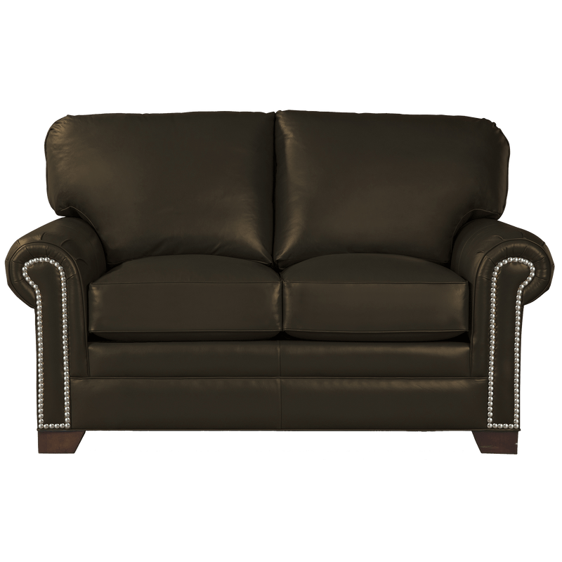 Vidonia Genuine Leather Loveseat - Made in U.S.A. - Coja