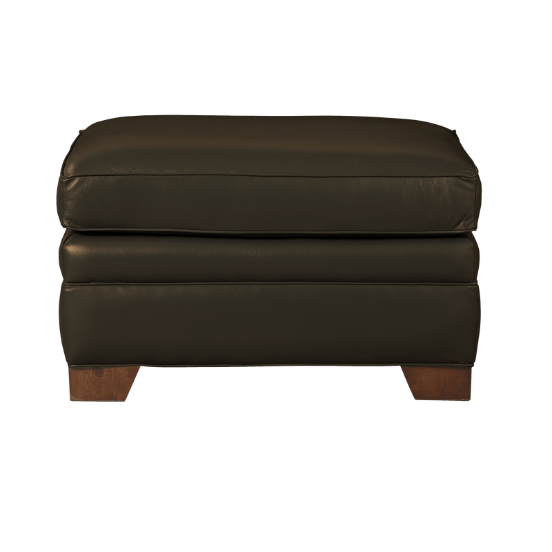 Vidonia Genuine Leather Ottoman - Made in U.S.A. - Coja