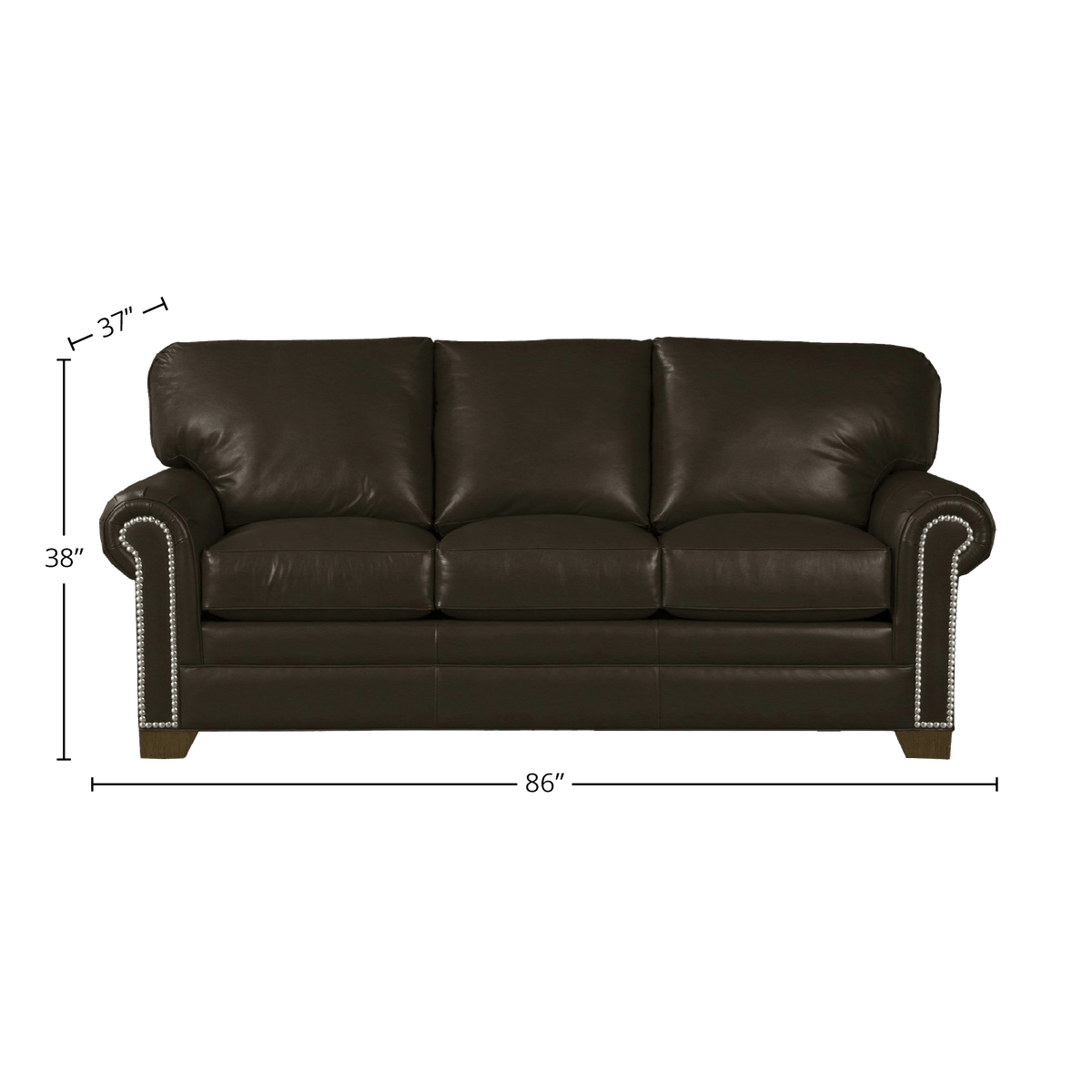 Vidonia Genuine Leather Sofa - Made in U.S.A. - Coja