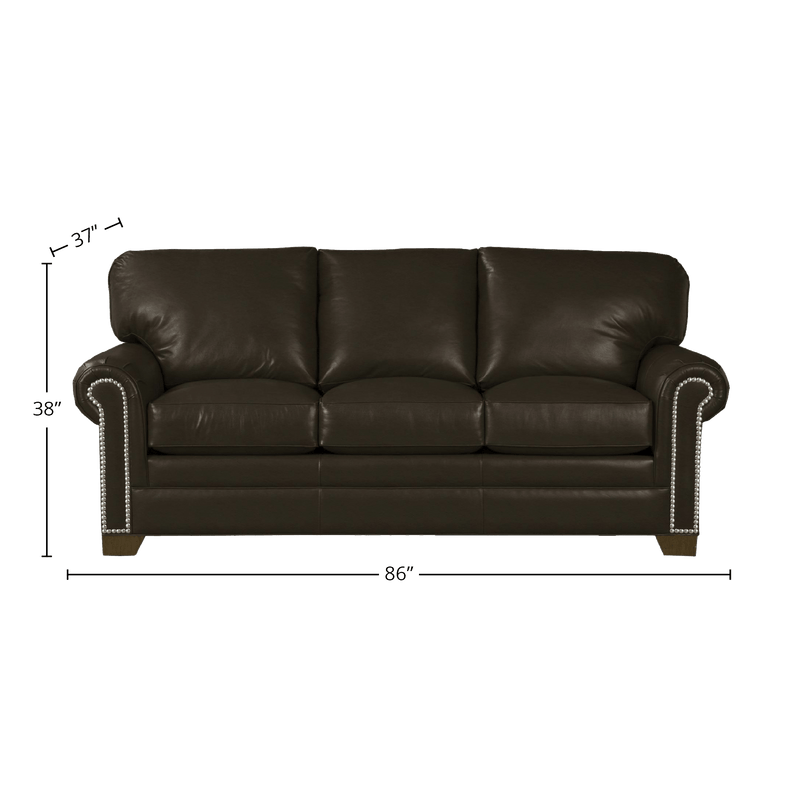 Vidonia Genuine Leather Sofa - Made in U.S.A. - Coja