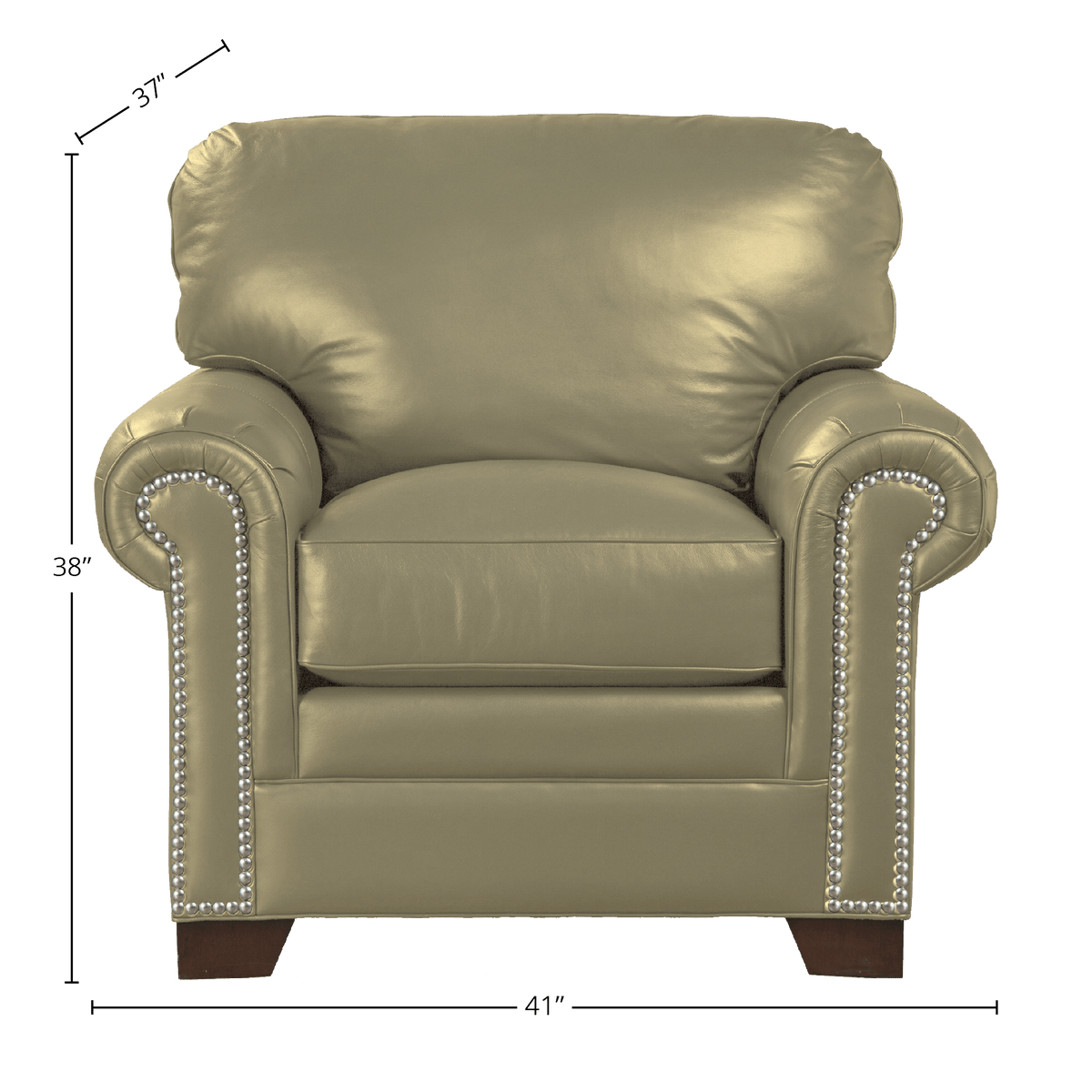 Vidonia Genuine Leather Armchair - Made in U.S.A. - Coja