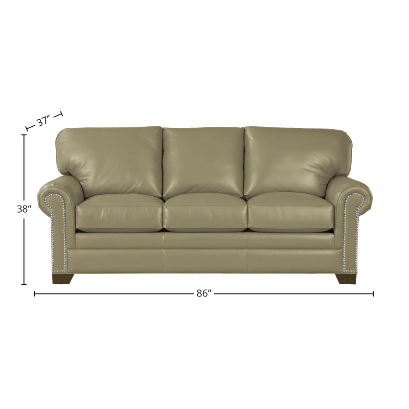 Vidonia Genuine Leather Sofa - Made in U.S.A. - Coja