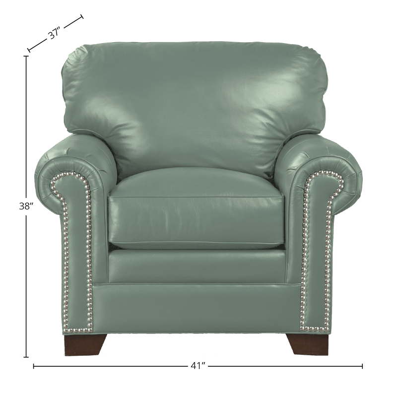 Vidonia Genuine Leather Armchair - Made in U.S.A. - Coja