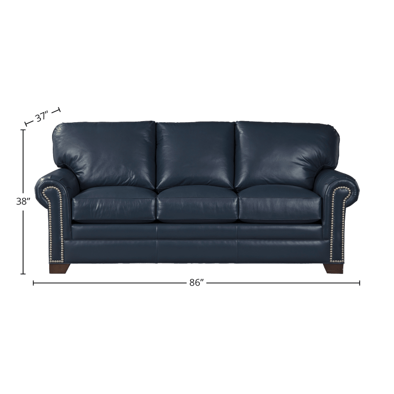 Vidonia Genuine Leather Sofa - Made in U.S.A. - Coja