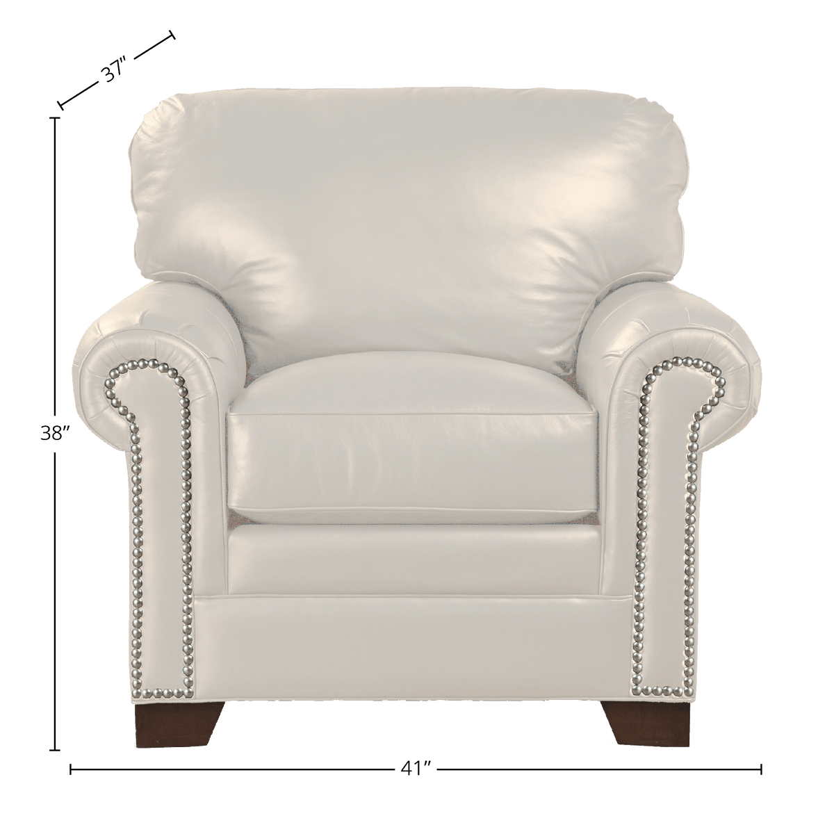 Vidonia Genuine Leather Armchair - Made in U.S.A. - Coja