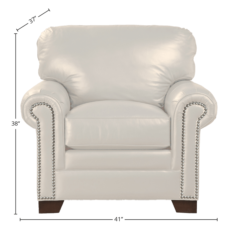 Vidonia Genuine Leather Armchair - Made in U.S.A. - Coja