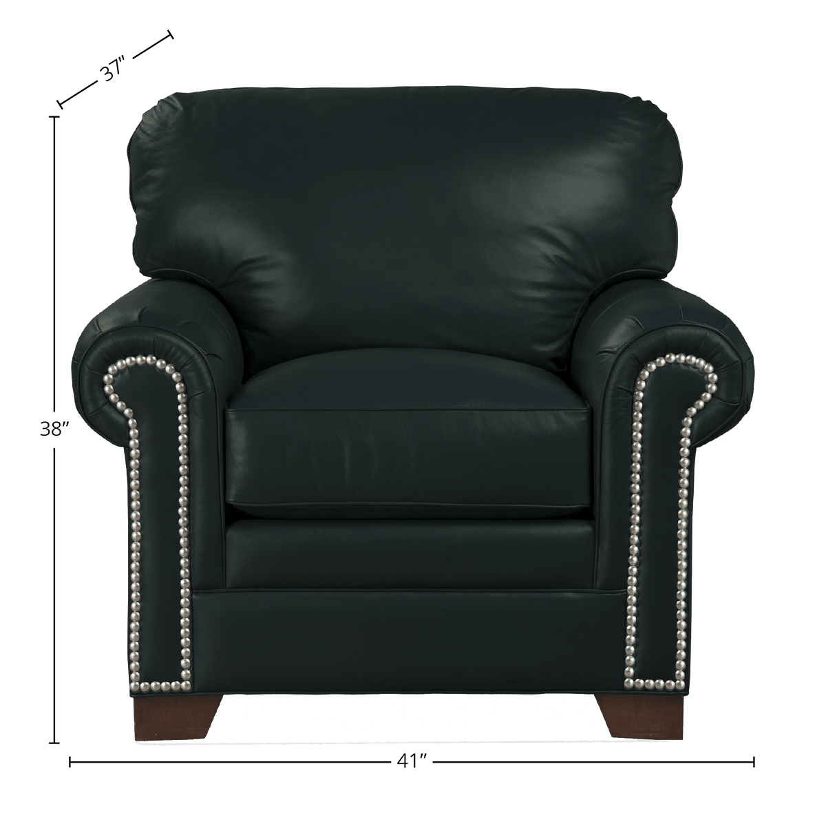 Vidonia Genuine Leather Armchair - Made in U.S.A. - Coja