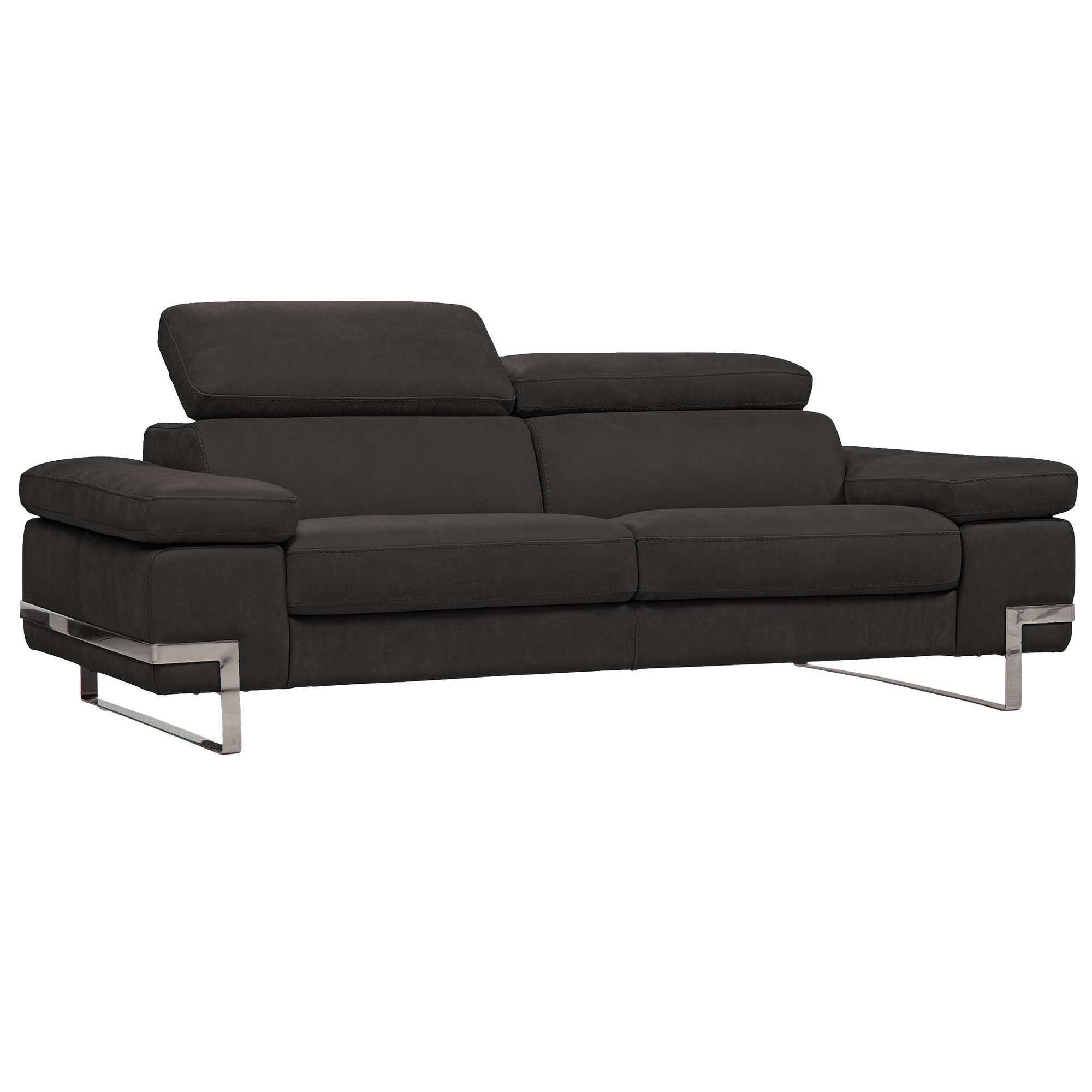 Vittoria Contemporary Italian Leather Loveseat