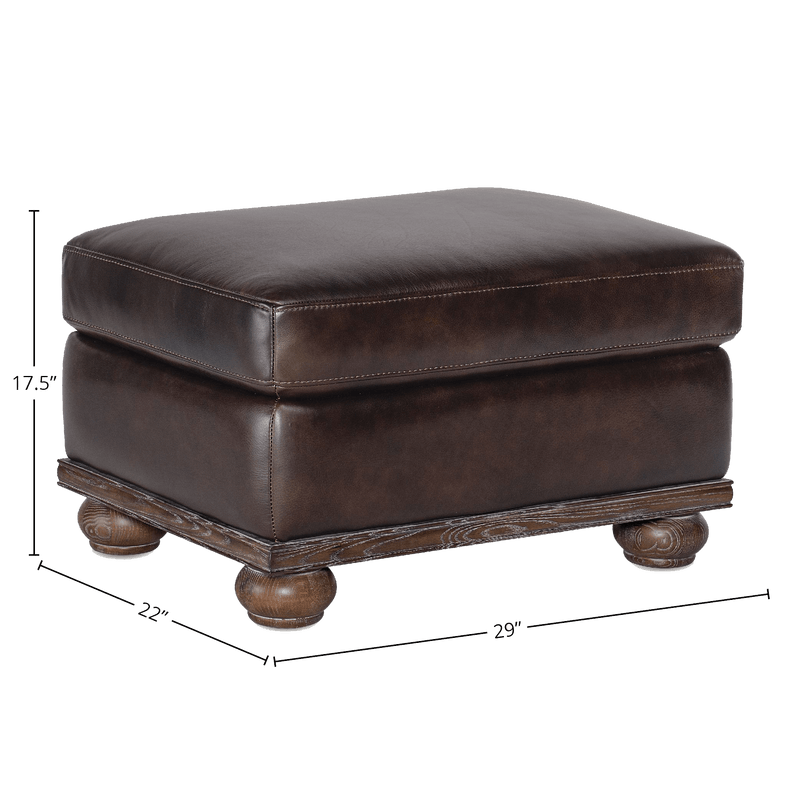 Witney Leather Ottoman - Coja