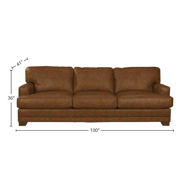 Warrdine Genuine Leather Sofa - Made in U.S.A. - Coja