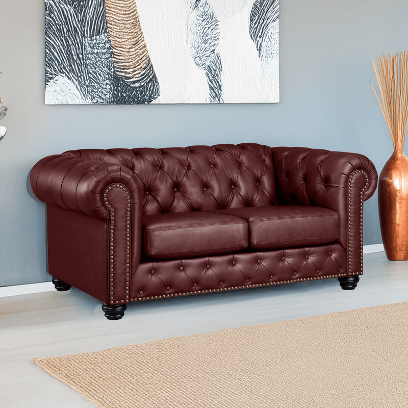 Wigan Top Grain Leather Loveseat - Coja