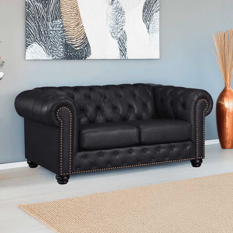 Wigan Top Grain Leather Loveseat - Coja