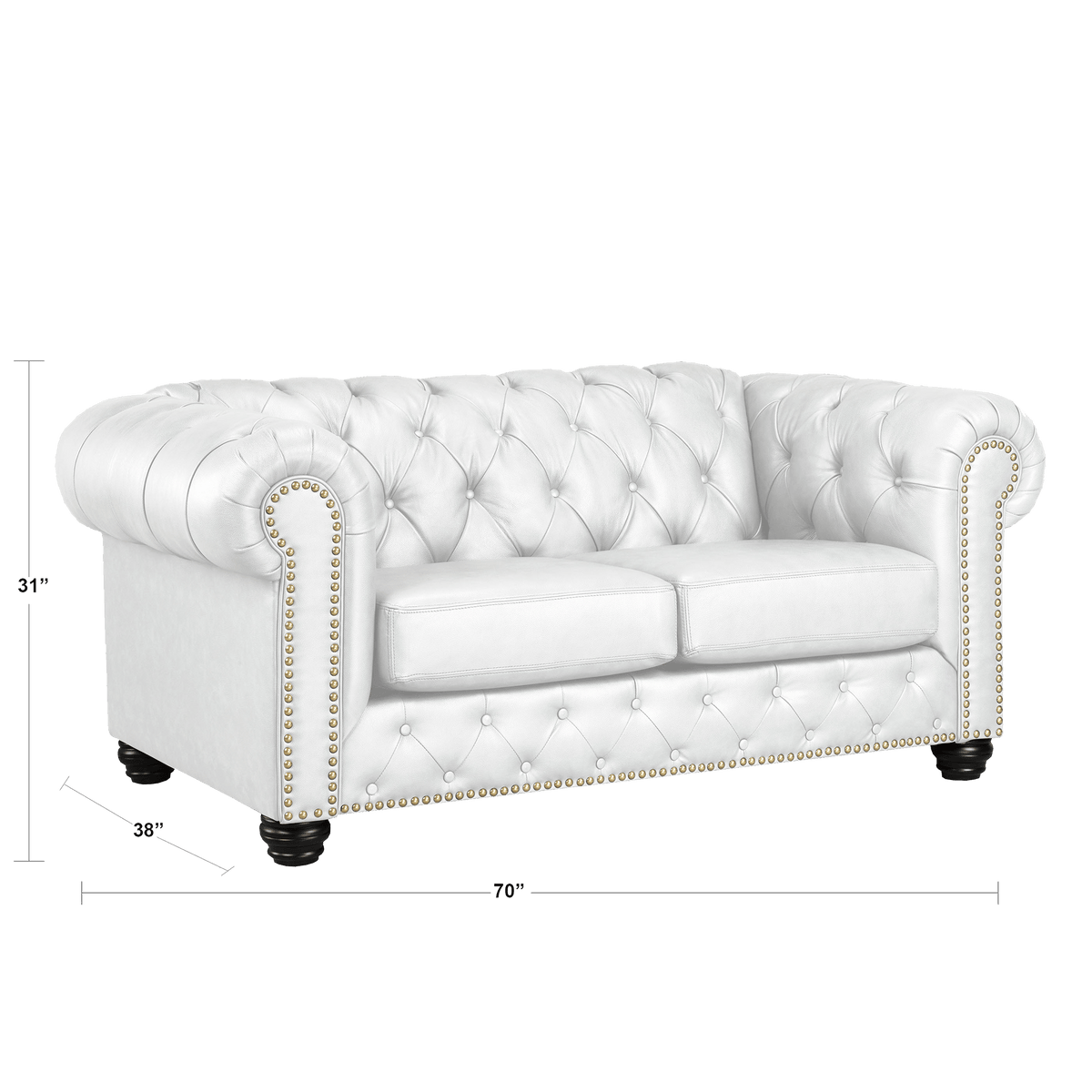 Wigan Top Grain Leather Loveseat - Coja