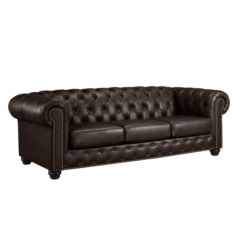 Wigan Top Grain Leather Sofa and Loveseat Set - Coja