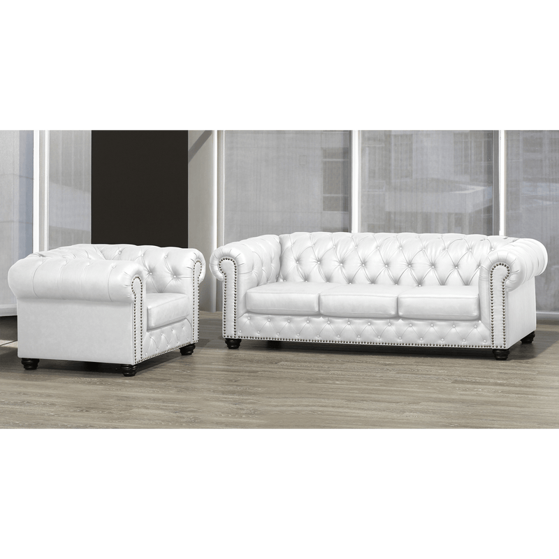 Wigan Top Grain Leather Sofa and Armchair Set - Coja