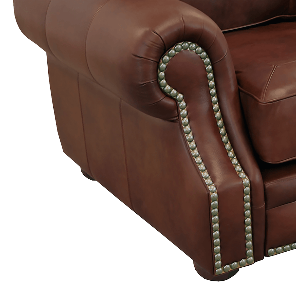 Winchester Genuine Leather Sofa With Nailhead Trim - Made in the U.S.A. - Coja