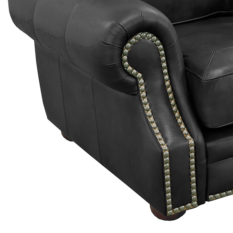 Winchester Genuine Leather Sofa With Nailhead Trim - Made in the U.S.A. - Coja