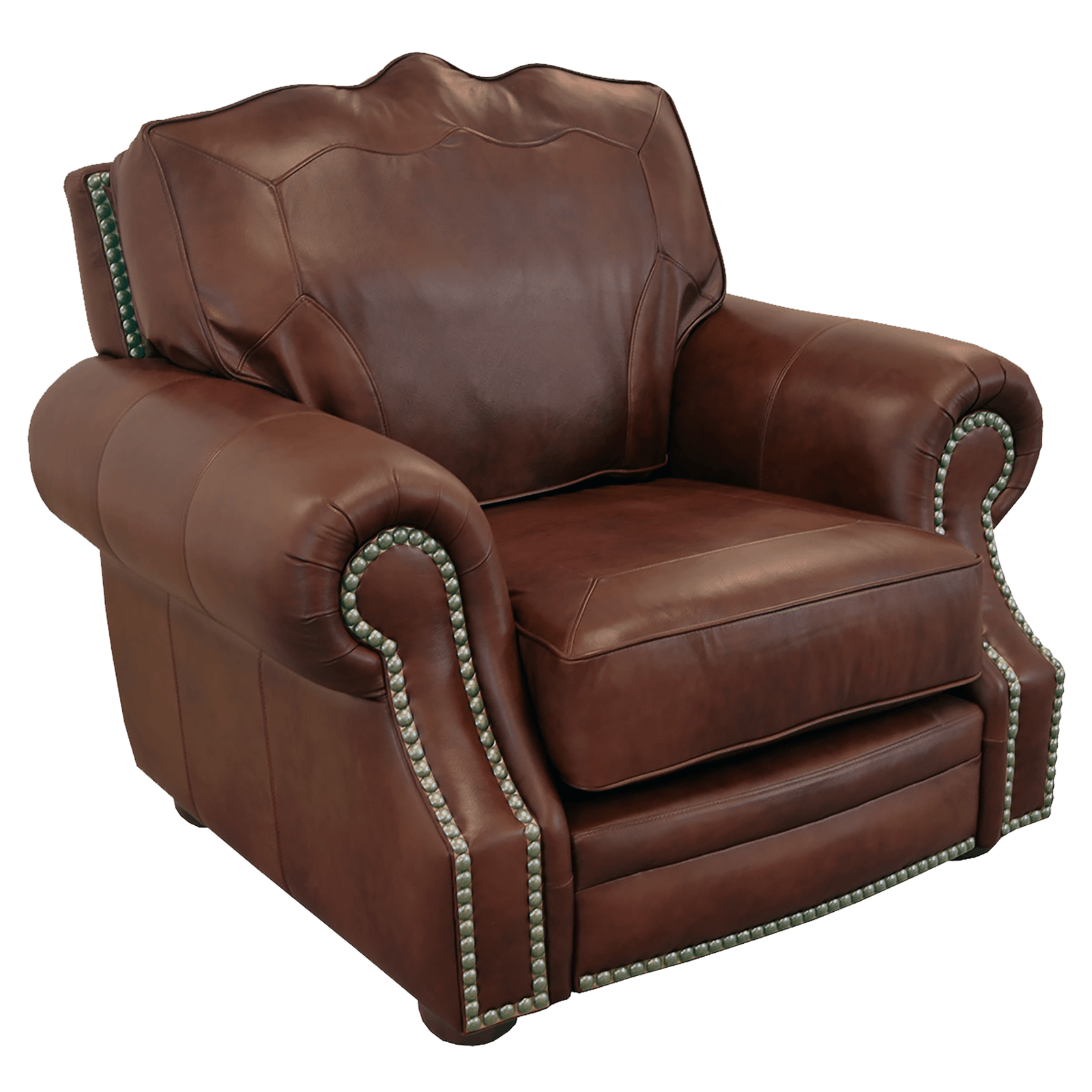 Winchester Genuine Leather Chair With Nailhead Trim - Made in the U.S.A.