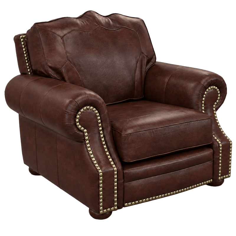 Winchester Genuine Leather Chair With Nailhead Trim - Made in the U.S.A. - Coja