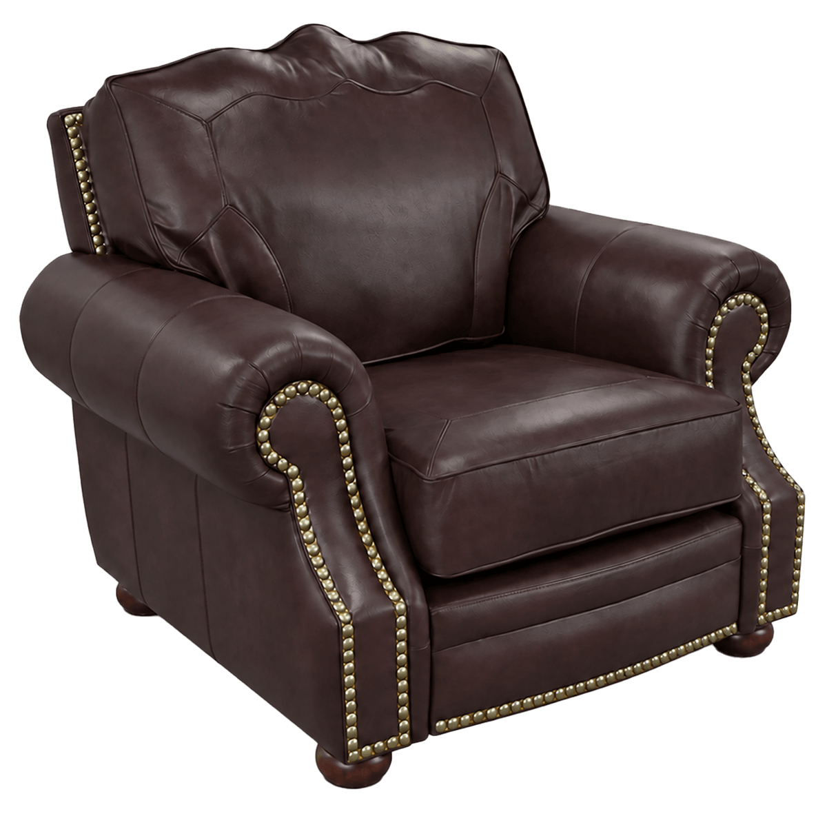 Winchester Genuine Leather Chair With Nailhead Trim - Made in the U.S.A. - Coja