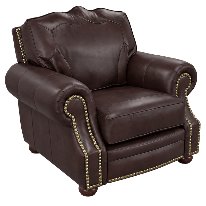 Winchester Genuine Leather Chair With Nailhead Trim - Made in the U.S.A. - Coja