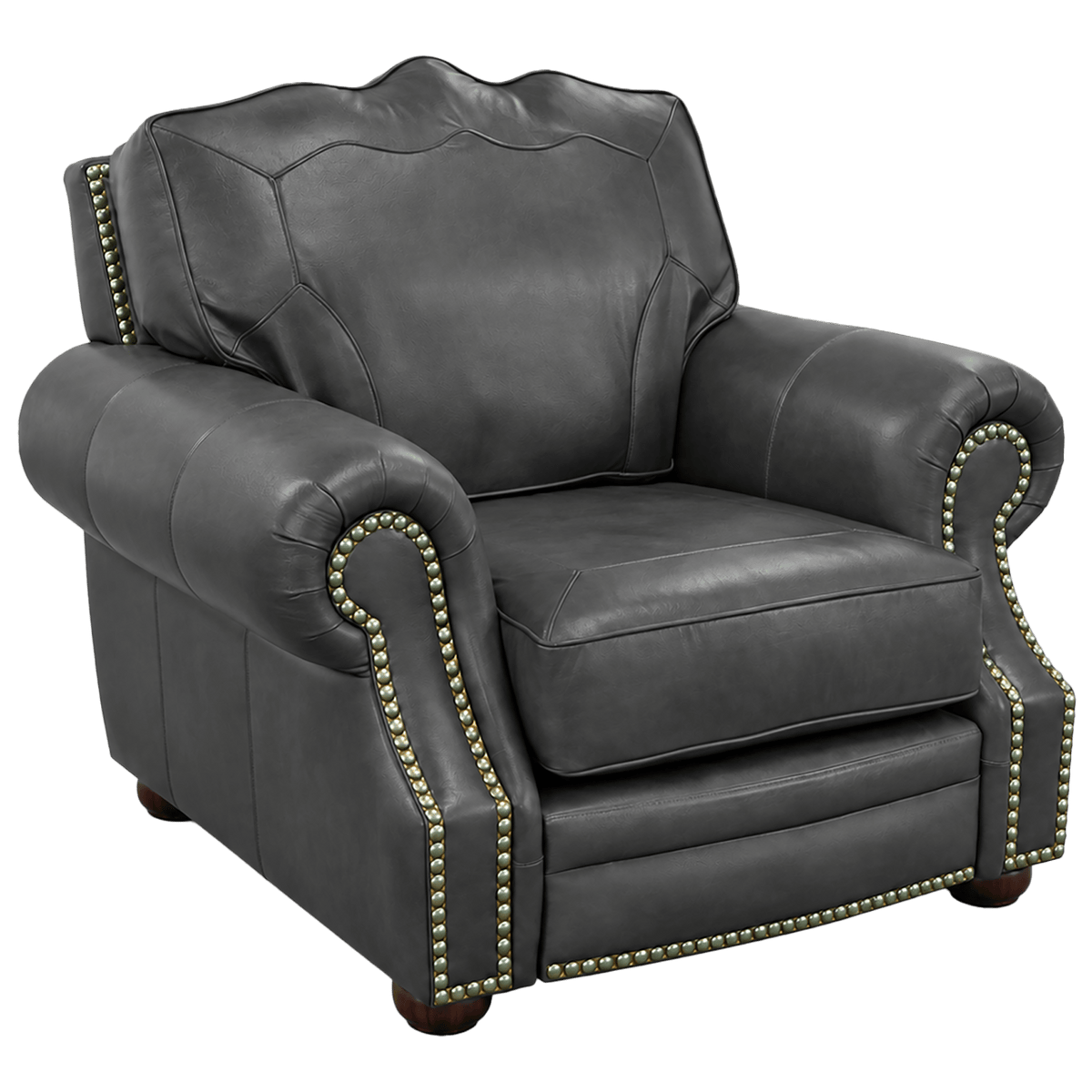 Winchester Genuine Leather Chair With Nailhead Trim - Made in the U.S.A. - Coja