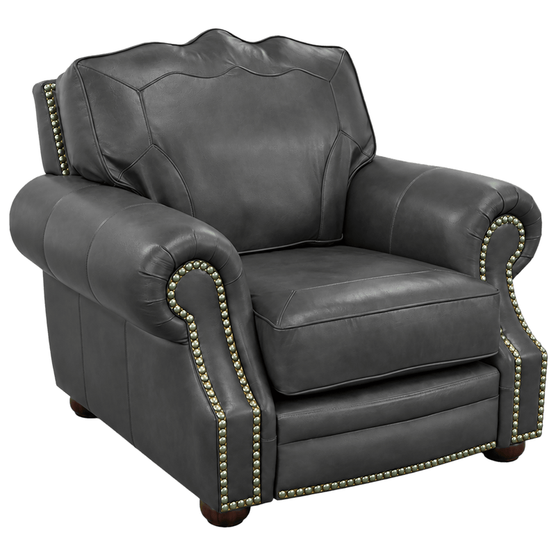 Winchester Genuine Leather Chair With Nailhead Trim - Made in the U.S.A. - Coja