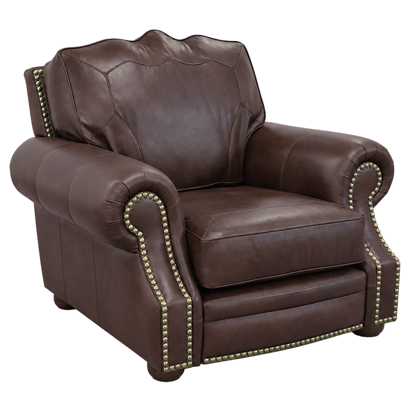 Winchester Genuine Leather Chair With Nailhead Trim - Made in the U.S.A. - Coja