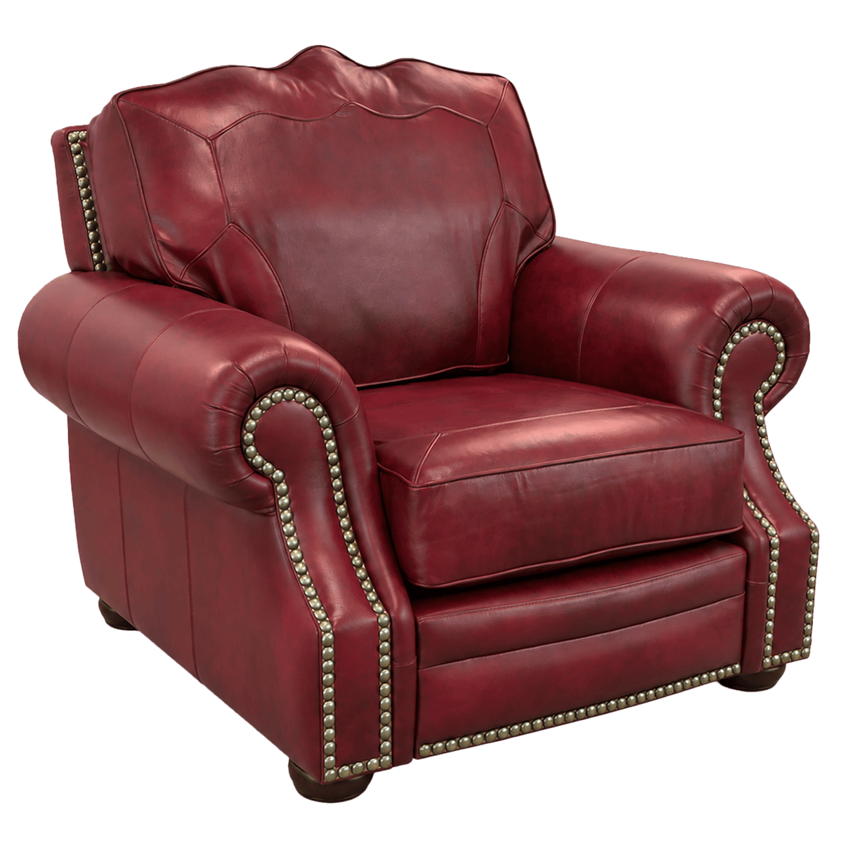 Winchester Genuine Leather Chair With Nailhead Trim - Made in the U.S.A. - Coja