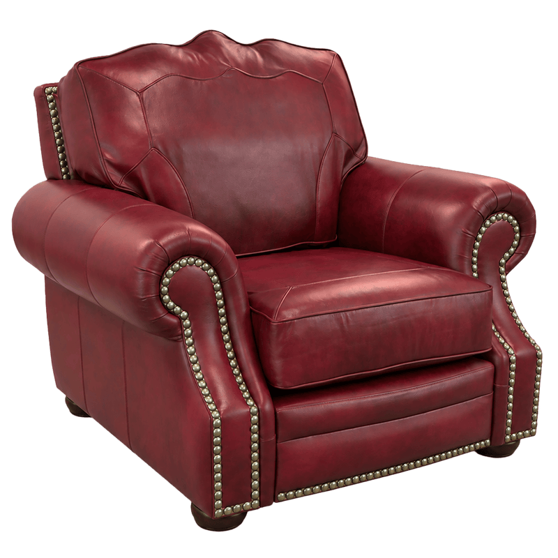 Winchester Genuine Leather Chair With Nailhead Trim - Made in the U.S.A. - Coja