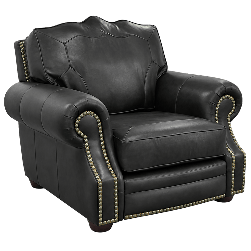Winchester Genuine Leather Chair With Nailhead Trim - Made in the U.S.A. - Coja
