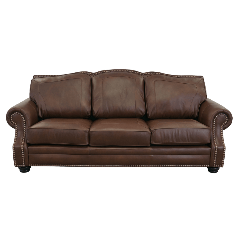 Winchester Genuine Leather Sofa With Nailhead Trim - Made in the U.S.A. - Coja