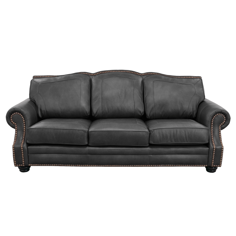 Winchester Genuine Leather Sofa With Nailhead Trim - Made in the U.S.A. - Coja