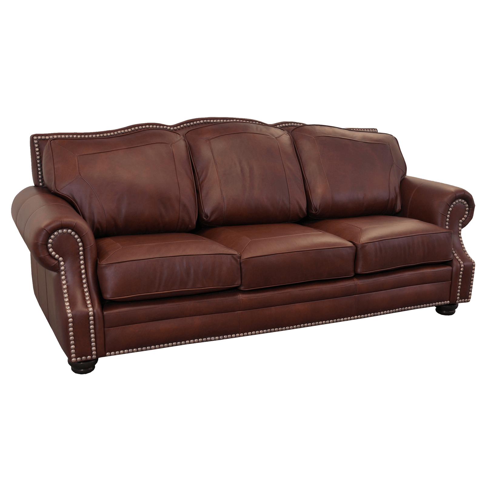 Winchester Genuine Leather Sofa With Nailhead Trim - Made in the U.S.A.