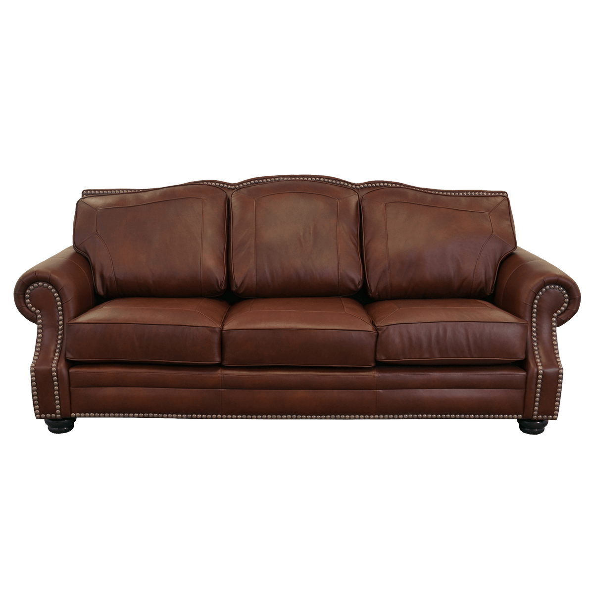 Winchester Genuine Leather Sofa With Nailhead Trim - Made in the U.S.A. - Coja