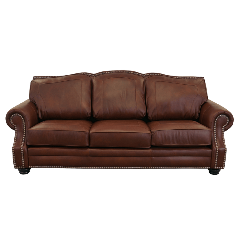 Winchester Genuine Leather Sofa With Nailhead Trim - Made in the U.S.A. - Coja