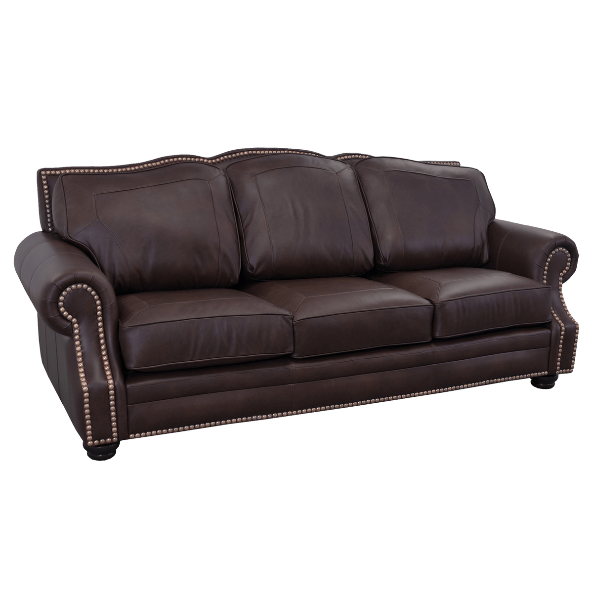 Winchester Genuine Leather Sofa With Nailhead Trim - Made in the U.S.A. - Coja