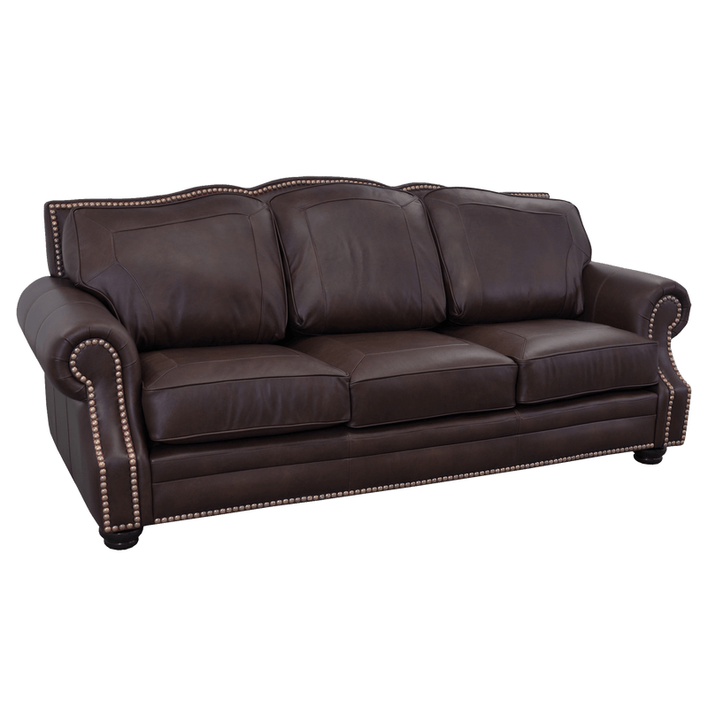 Winchester Genuine Leather Sofa With Nailhead Trim - Made in the U.S.A. - Coja