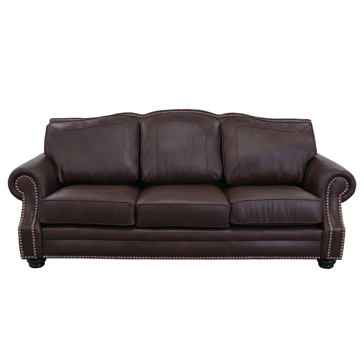 Winchester Genuine Leather Sofa With Nailhead Trim - Made in the U.S.A. - Coja