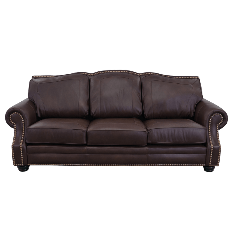 Winchester Genuine Leather Sofa With Nailhead Trim - Made in the U.S.A. - Coja